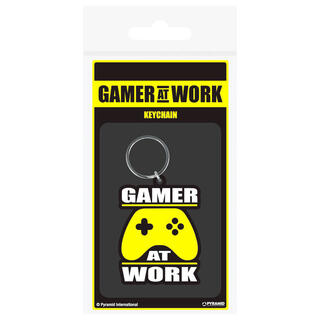 Llavero Rubber Gamer At Work Gaming-