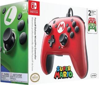 Mando Pro Alámbrico Super Mario + 2 Carcasas de Mario y Luigi-Nintendo Switch
