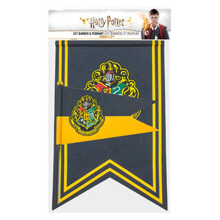 Set Bandera y Banderin Hogwarts Harry Potter-