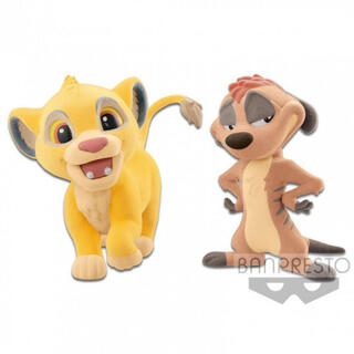 Set Figuras Simba & Timon el Rey Leon Disney Fluffy Q Posket-